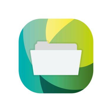 İzole edilmiş dosya bloğu düz biçim vektör tasarımı