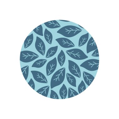 İzole edilmiş yapraklar düz blok biçim vektör tasarımı