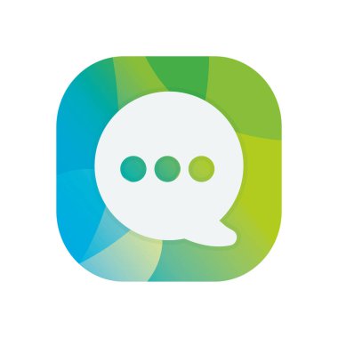 İzole iletişim baloncuk bloğu düz biçim vektör tasarımı