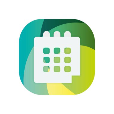 İzole takvim bloğu düz biçim vektör tasarımı