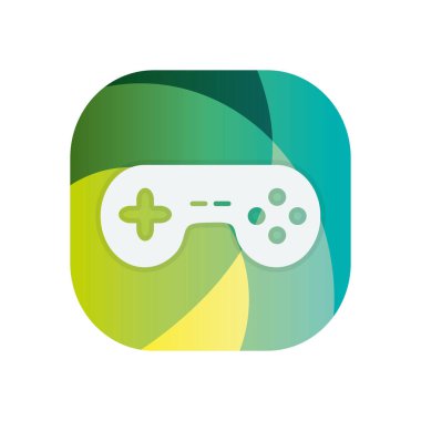 İzole edilmiş video oyunu kontrol bloğu düz biçim vektör tasarımı