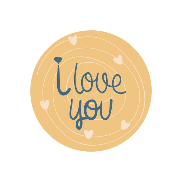 Isolated hearts and i love you text flat block style icon design — стоковый вектор