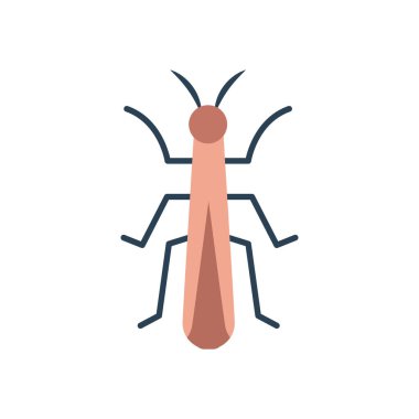 baston böceği simgesi, düz stil