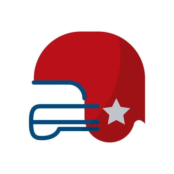 American Football Helm flache Stil Ikone Vektor-Design — Stockvektor