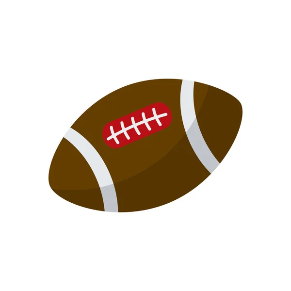 Bola de fútbol americano estilo plano icono vector de diseño — Archivo Imágenes Vectoriales