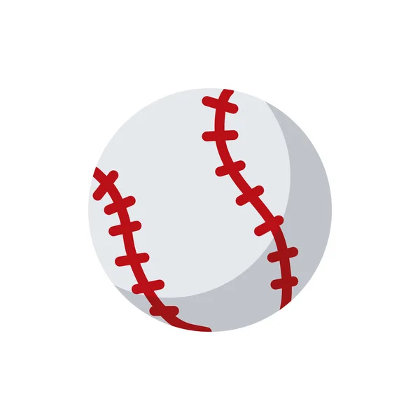 Bola aislada de béisbol de estilo plano icono de diseño de vectores — Vector de stock