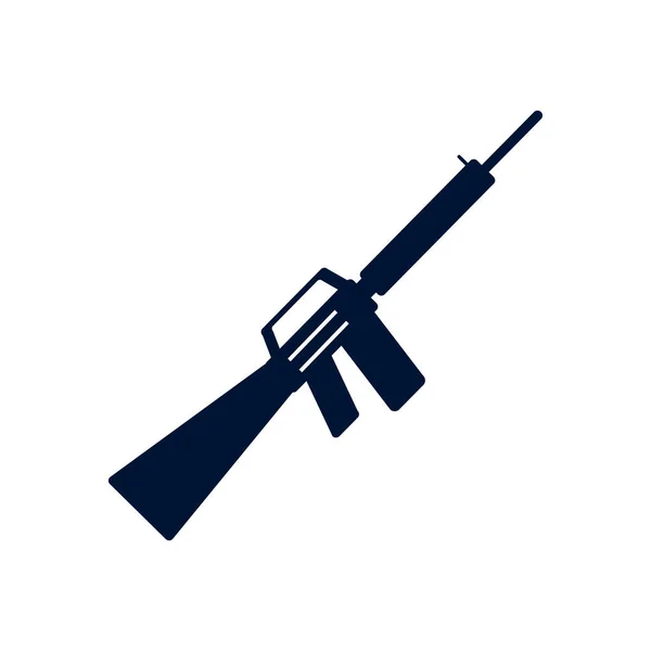 Isolato disegno vettoriale icona stile fucile militare silhouette — Vettoriale Stock