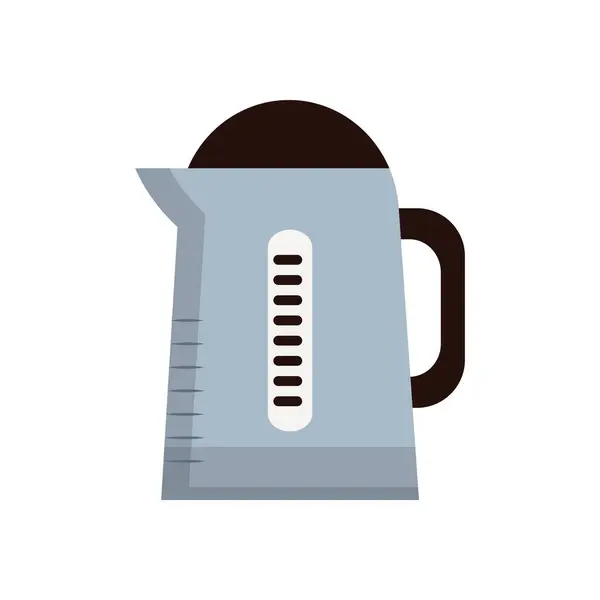 Chaleira de café isolado design vetor ícone de estilo plano — Vetor de Stock