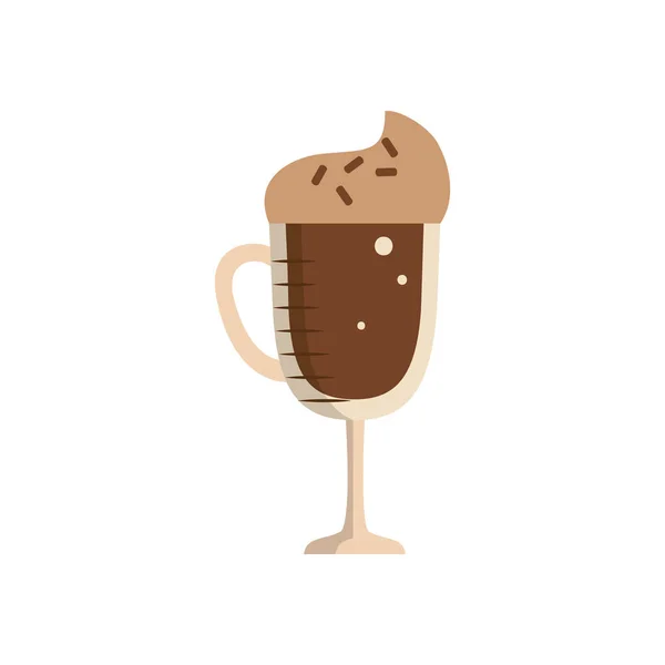 独立したコーヒーカップフラットスタイルのアイコンベクトルデザイン — ストックベクタ