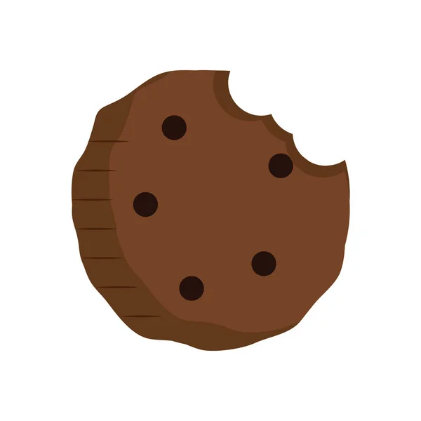 Απομονωμένο γλυκό cookie επίπεδη στυλ εικονίδιο διανυσματικό σχεδιασμό — Διανυσματικό Αρχείο