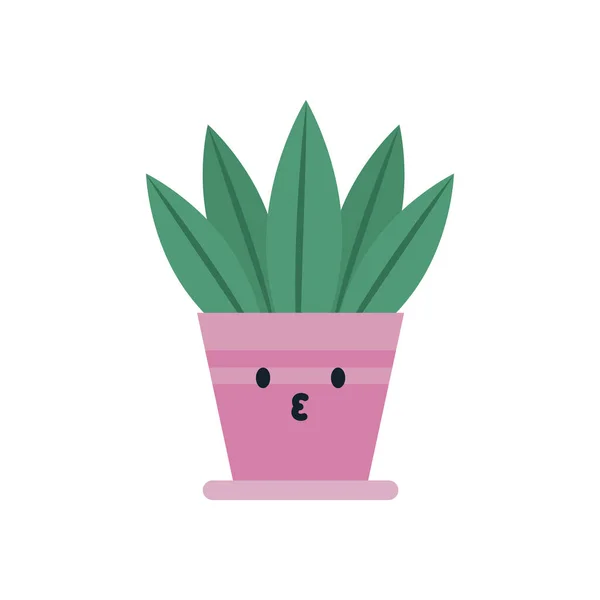 Planta de Kawaii dentro do projeto do vetor do ícone do estilo liso do potenciômetro — Vetor de Stock