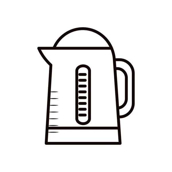 Изолированный кофе чайник стиль иконка векторный дизайн — стоковый вектор