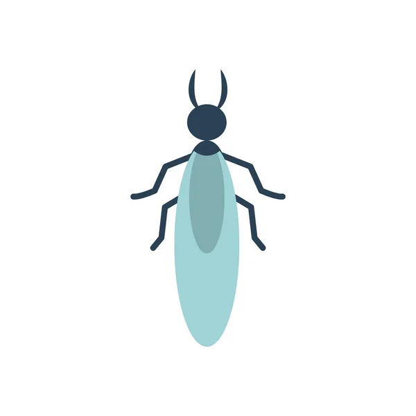 Икона насекомого уха, плоский стиль — стоковый вектор