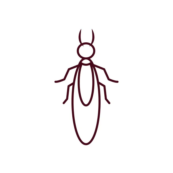 Earwig insect icon, line style — Stock Vector