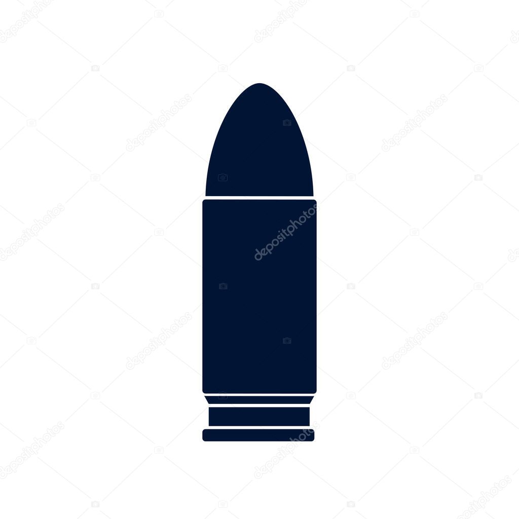 Isolated military bullet silhouette style icon vector design