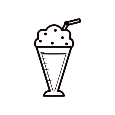 İzole kahve fincanı çizgisi biçim vektör tasarımı