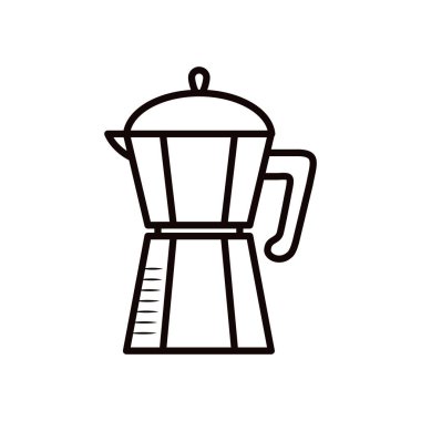 Ayrı kahve ısıtıcısı tarzı ikon vektör tasarımı