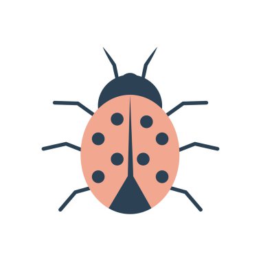 Uğur böceği simgesi, düz biçim