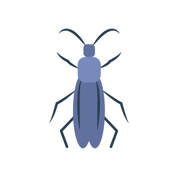 메뚜기 곤충의 아이콘, 납작 한 형태 — 스톡 벡터