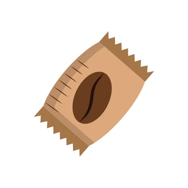 Izolált kávébab zsák lapos stílusú ikon vektor kialakítása — Stock Vector