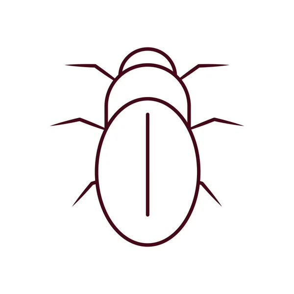 Beetle icon, line style — Stock Vector