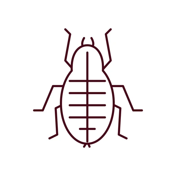 Bug icon, line style — Stock Vector