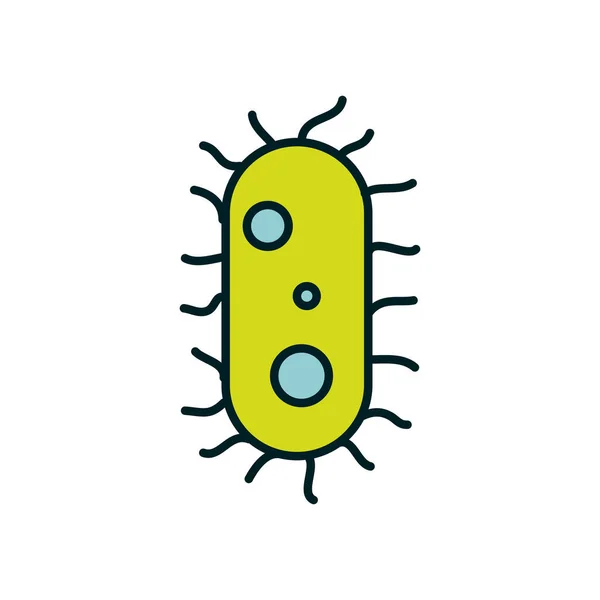 带有腿线及填充样式图标向量设计的隔离病毒 — 图库矢量图片