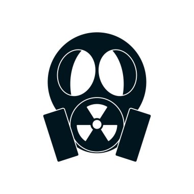 Nükleer maske simgesi, siluet biçimi