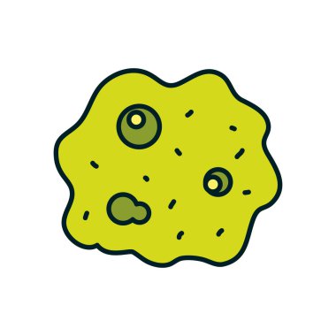 İzole edilmiş virüs hattı ve biçim ikonu vektör tasarımını doldur