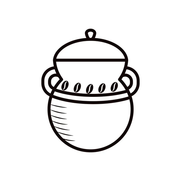 Isolated sugar jar line style icon vector design — Stock Vector