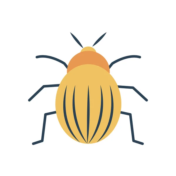 June bug icon, flat style — Stock Vector