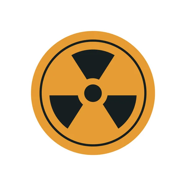 Ikona symbolu jądrowego, płaski styl — Wektor stockowy