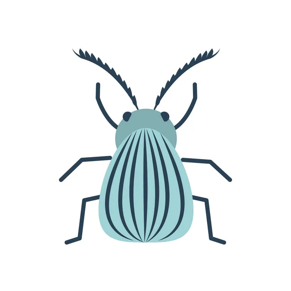 Икона жука Колорадо, плоский стиль — стоковый вектор