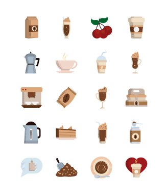 İzole kahve düz biçim ikonu vektör dizaynı