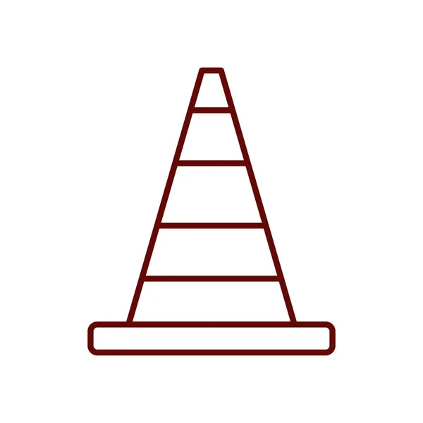 Icono de cono de seguridad, estilo de línea — Archivo Imágenes Vectoriales