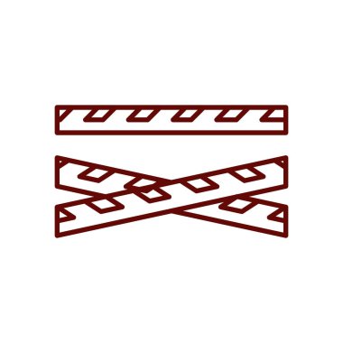 güvenlik teypleri simgesi, satır biçimi