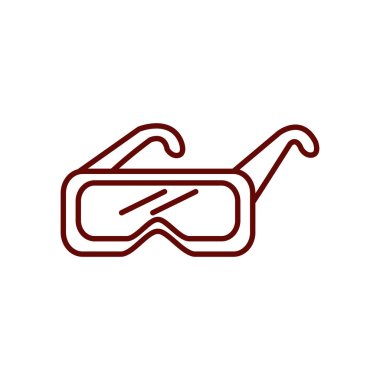 güvenlik gözlüğü simgesi, satır biçimi