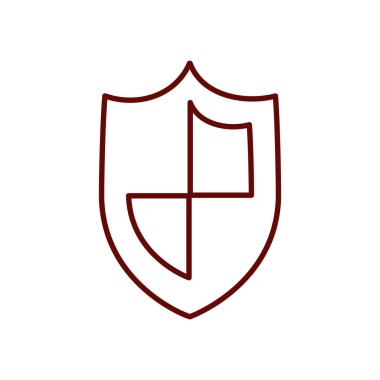 güvenlik kalkanı simgesi, satır biçimi