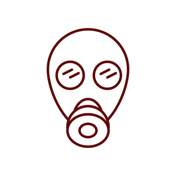 Ikona plynové masky, styl čáry — Stockový vektor