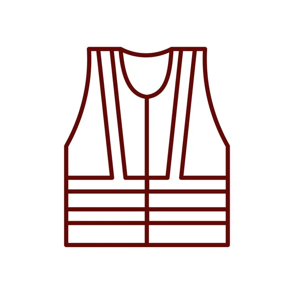 Значок спасательного жилета, стиль линии — стоковый вектор