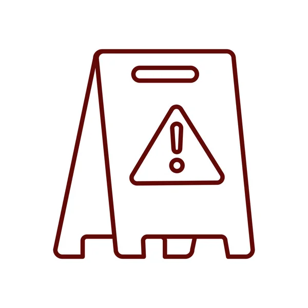 Signo de piso de seguridad icono, estilo de línea — Vector de stock
