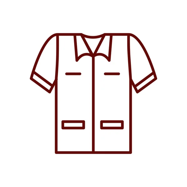 Icono de camisa de seguridad, estilo de línea — Vector de stock