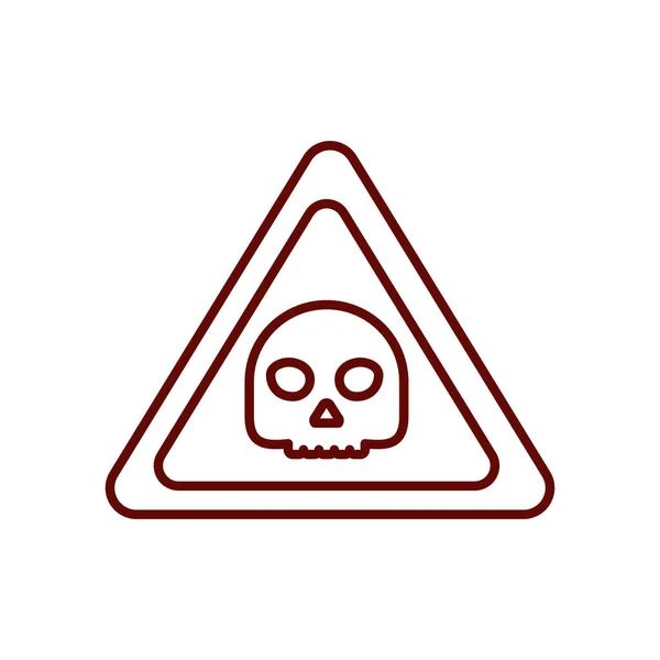 Icône de signe de danger, style ligne — Image vectorielle
