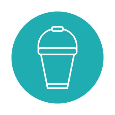 temizleme kovası simgesi, blok biçimi