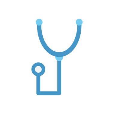 Stetoskop simgesi, düz stil