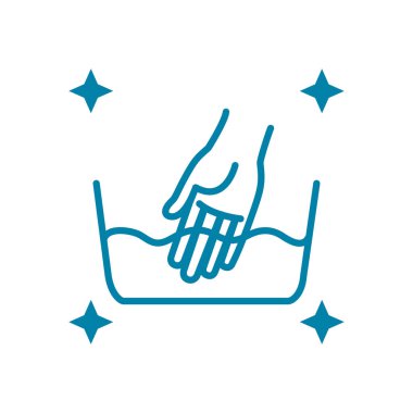 Bir temizlik kovası ikonu verin, satır biçimi