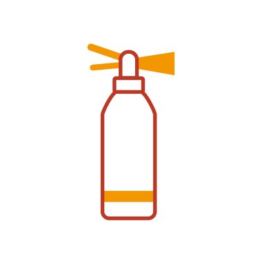 Yangın söndürme simgesi, yarı çizgi yarı renk