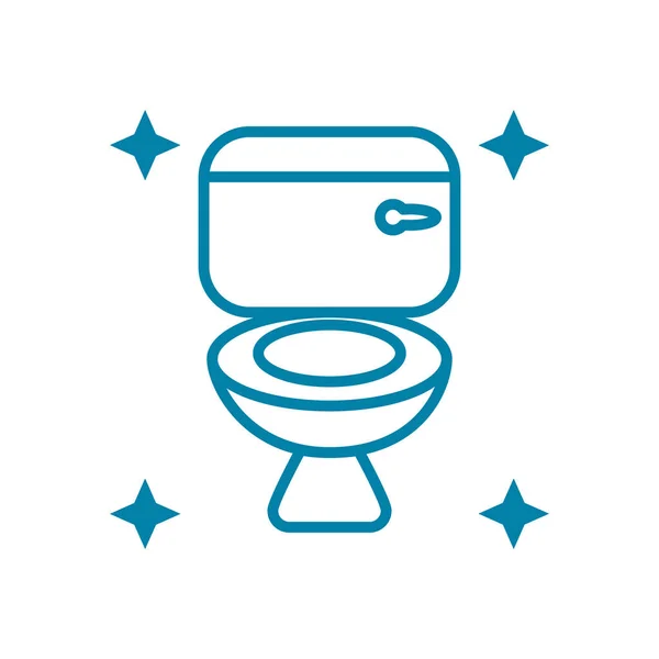 Icône de toilette, style ligne — Image vectorielle