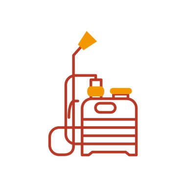 dezenfekte aracı simgesi, yarım satır yarı renk biçimi