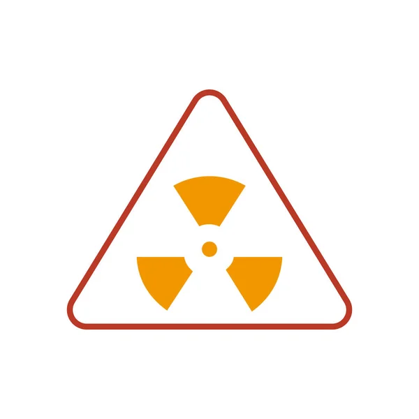Ikona znak nuklearny, pół linii stylu kolorów — Wektor stockowy
